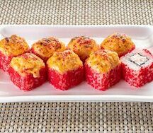 Запеченный с крабом и лососем