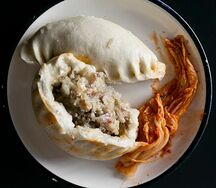 Пян-се с курицей и кимчи