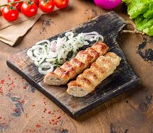 Люля из курицы с сыром и грибами