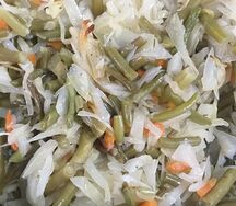 Рагу из зеленой фасоли и белокочанной капусты