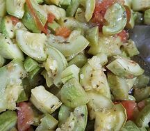 Кабачки запеченные с помидором