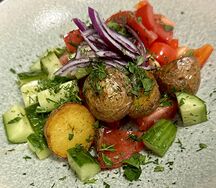 Овощной по-деревенски с печеным картофелем