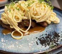 Нежное филе с говядиной и лингвини