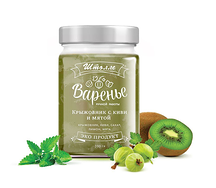 Варенье из крыжовника с киви и мятой