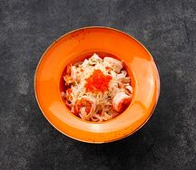 Сливочный вок с креветками