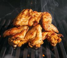 Шашлык из курицы, крылья 