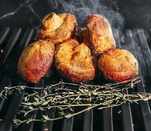 Шампиньоны на мангале