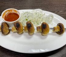 Шампиньоны на мангале