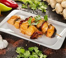 Шашлык куриный с овощами