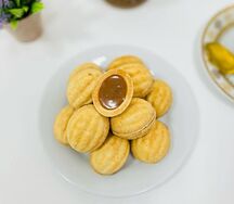 Печенье песочное орешки с вареной сгущёнкой