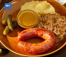 Колбаска №1 Брауншвейгская с сыром Гауда