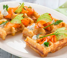 Вафли с семгой