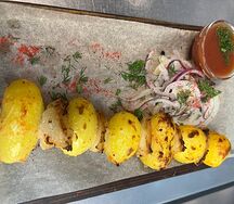 Шашлык из картошки с курдюком
