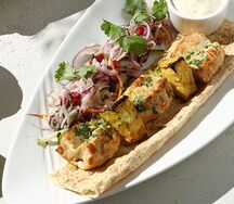 Шашлык из индейки с ананасом