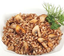 Гречка с жареным лучком и грибами