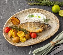 Форель, запеченная с картофелем
