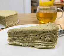 Блинный торт Матча