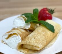 Безглютеновые блинчики с творогом