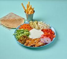 Шаверма на тарелке