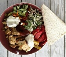 Шаурма на тарелке