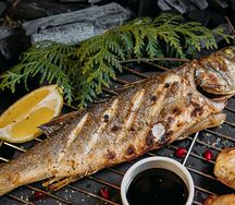 Сибас на мангале