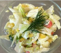 Салат с дальневосточным кальмаром