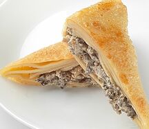 Блин с курицей и грибами