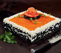 Торт Сёмга с икрой