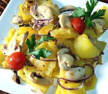 Картофель с грибами