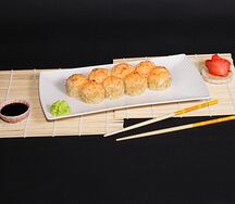 Запеченная креветка с крабом