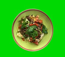 Стейк салат c перечным соусом