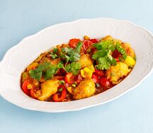 Креветки с овощами