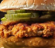 Двойной куриный бургер