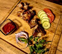 Свиная шея на углях