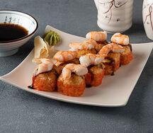 Запеченный с королевской креветкой