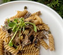 Паста С говядиной и грибами