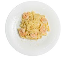 Паста с тигровыми креветками