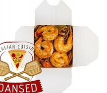 Вок Тигровые креветки с лапшой и овощами