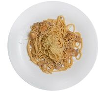 Паста с курицей и грибами