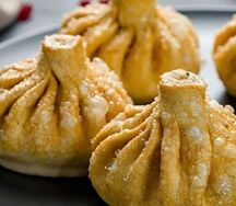 Жареные хинкали с говядиной