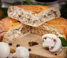 Пирог с курицей и грибами