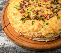 Пицца-торт Сырный с беконом