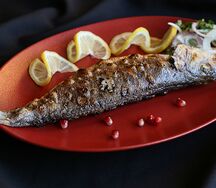 Сибас на мангале