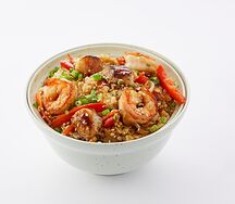 Вок Рис с креветкой и гребешком