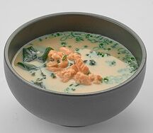 Суп сливочный с лососем