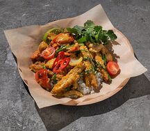 Желтый кари с курицей