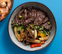 Wok с мраморной говядиной