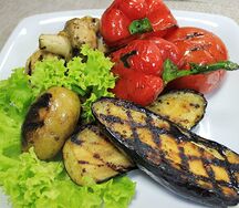 Шашлык овощной на мангале