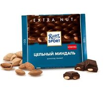 Ritter Sport шоколад темный c цельным миндалем