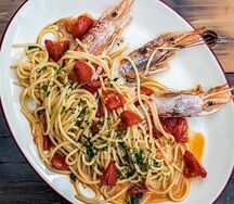 Спагетти с аргентинскими креветками